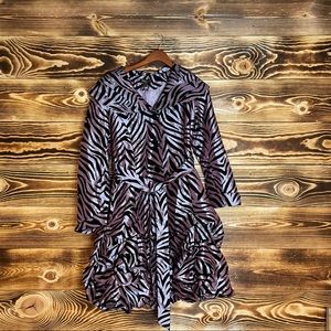 Iridescent purple zebra print jacket